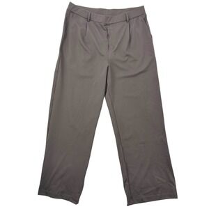 HALARA Pleated Wide Leg Pants Womens‎ XL Regular Red Grey